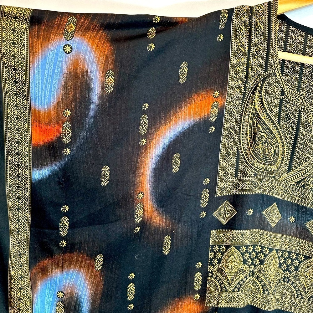 Sante Classic Womens Mumu Kaftan Maxi Dress One Size Summer Vacation 1970’s Boho - Picture 9 of 10
